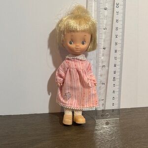 Vintage 1976 Knickerbocker Hallmark Blonde Doll 6" Betsey Clark Dress